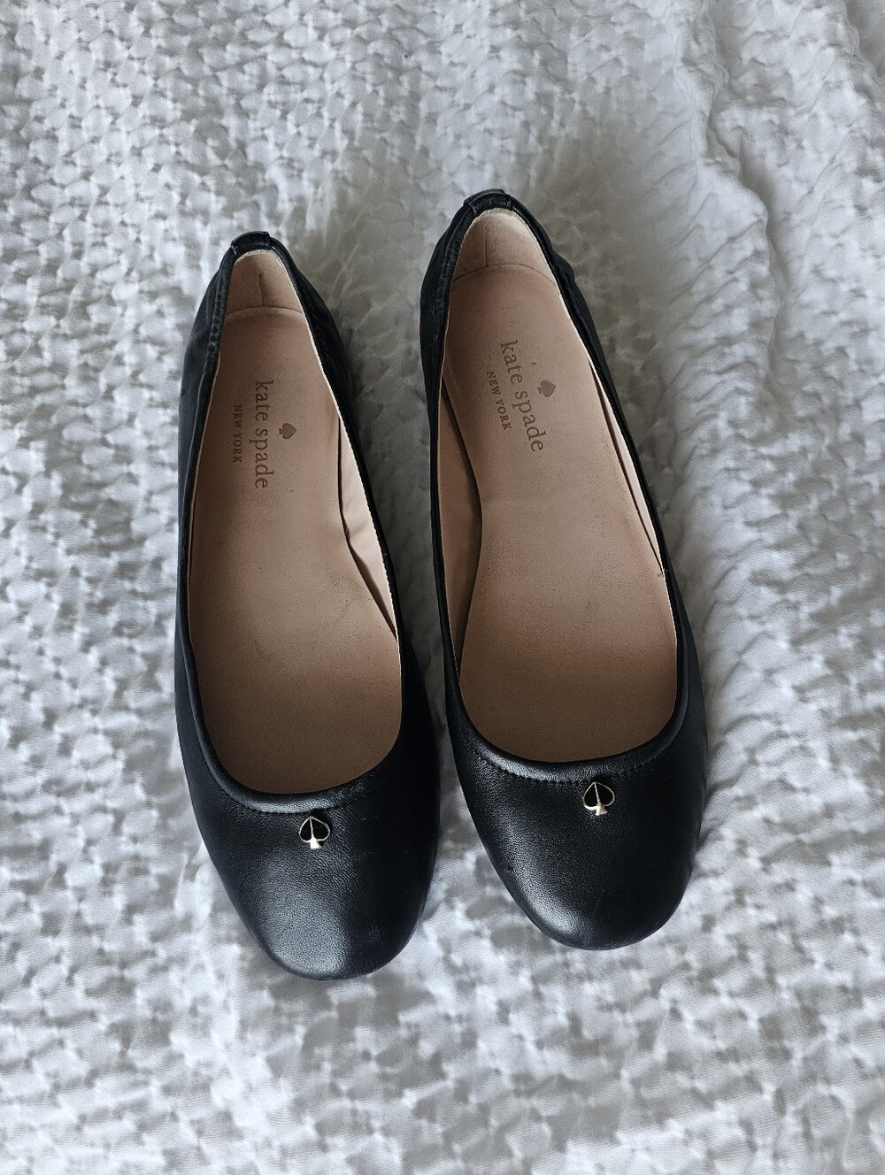 Kate Spade Keaton Black Ballet Flats Sz 7.5